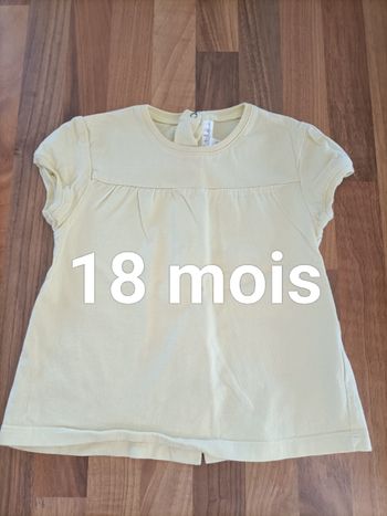 Tee-shirt jaune 18 mois kitchoun