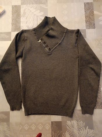 Pull gris 10 ans
