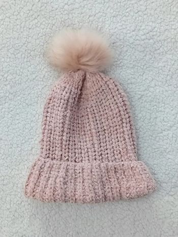 bonnet fille rose taille unique