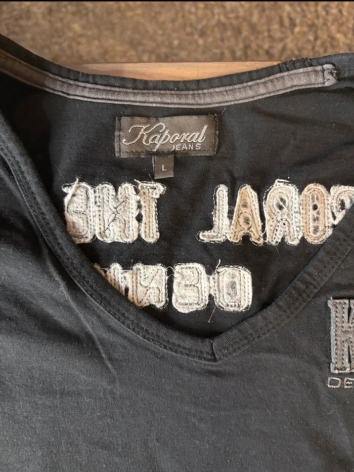 Tee shirt manche longue taille L Noir Kaporal - photo numéro 3