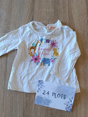 T-shirt manche longue DPAM 24mois