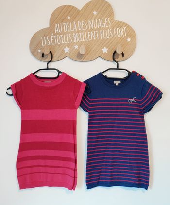 🌸 2 Robes pull sans manches - In Extenso/Grain de blé - 3 ans 🌸