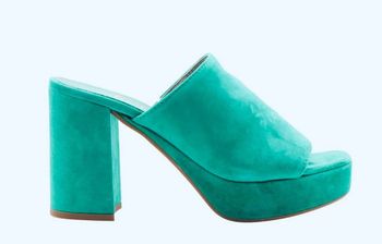 👠 mules verte turquoise talon carré pointure 41 #sweetshoes