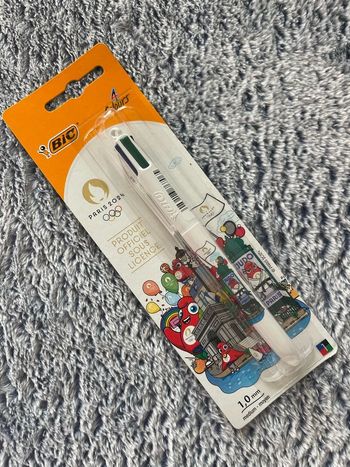 Stylo bic 4 couleurs mascottes phryges jo Paris 2024