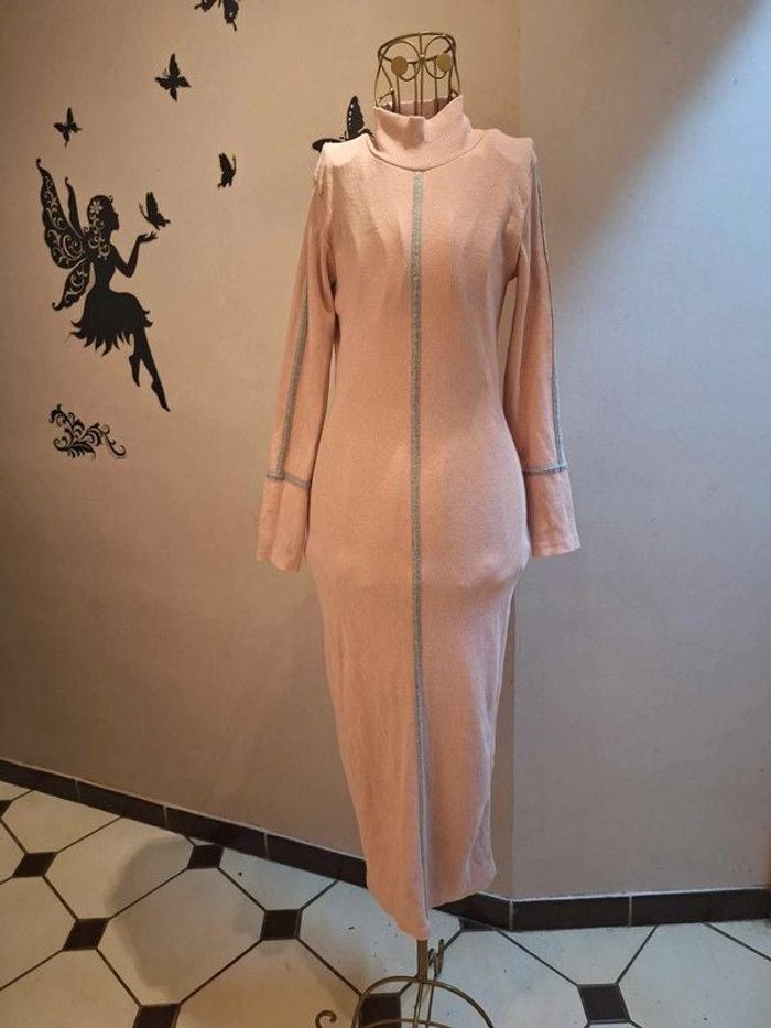 Robe Noire Taille Unique MADE IN ITALY - 55% Viscose 45% Coton, Sans Manches, Occasion Très Bon état