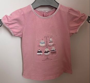 T-shirt rose poudré 24 mois 88cm sergent major