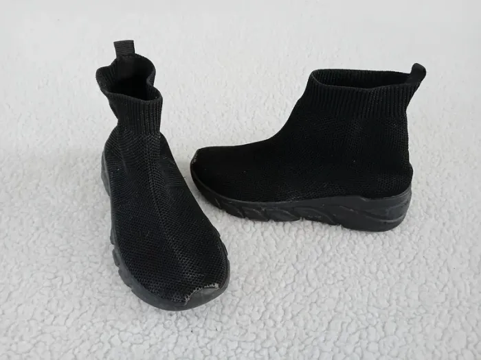 Baskets bottines noires montantes 28 - photo numéro 2