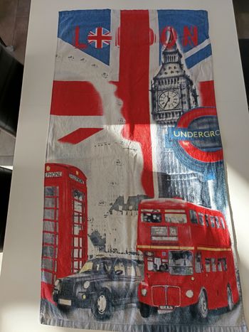 Serviette de plage motif anglais 