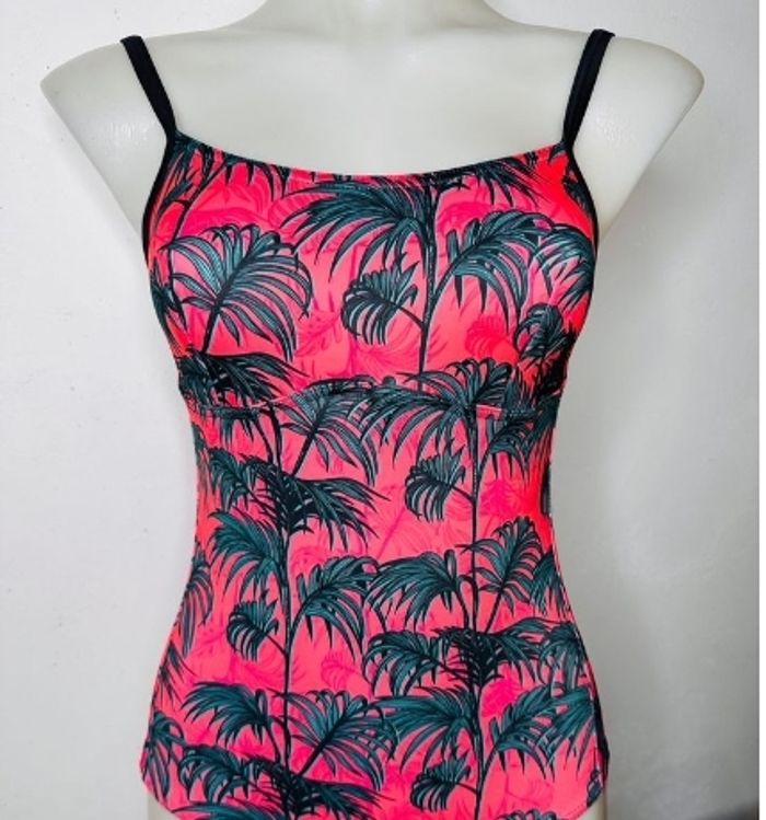 Maillot de bain rose palmiers