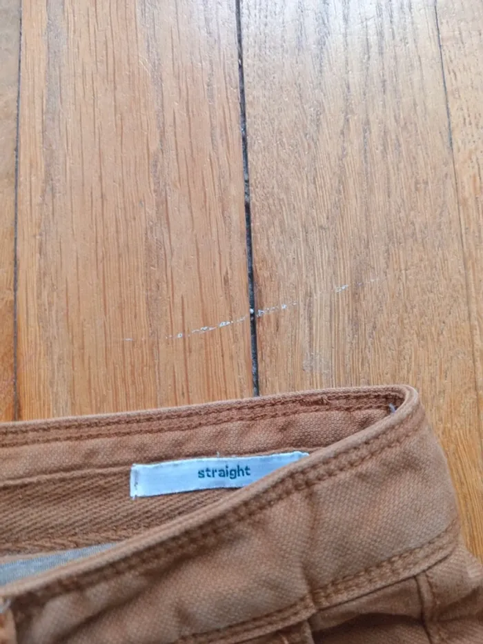 Pantalon homme marron, coupe droite marque Jules , comme neuf, taille 36 - photo numéro 2