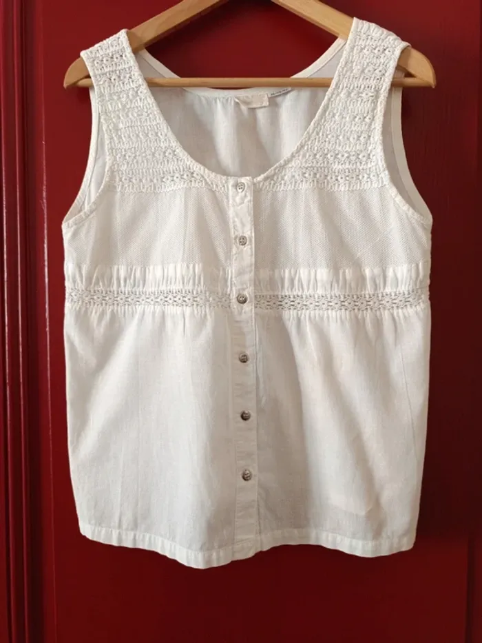 Blouse vintage Zeste de Mode t.38/40 100% coton
