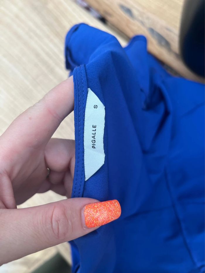 Robe only taille S Pigalle bleu électrique été cache cœur - photo numéro 4