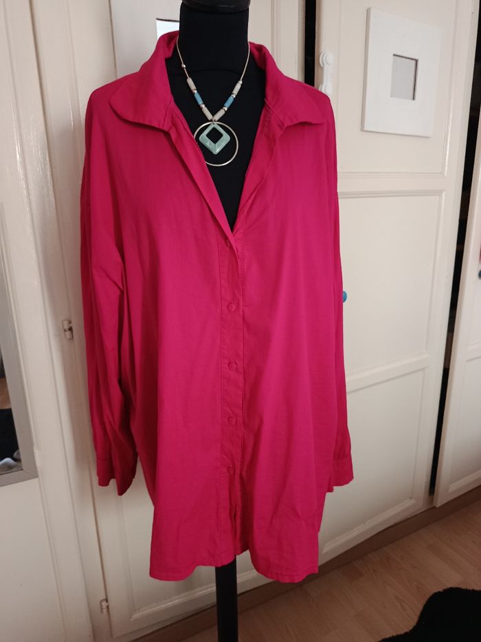Chemise fuschia oversize