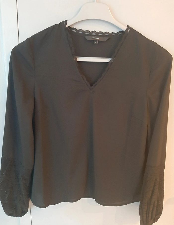 blouses manches longue vero moda noir taille S - photo numéro 2