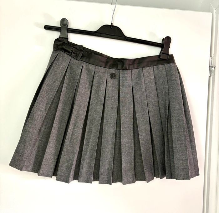 Minijupe grise plissée style écolière Chipie 38 vintage - photo numéro 3