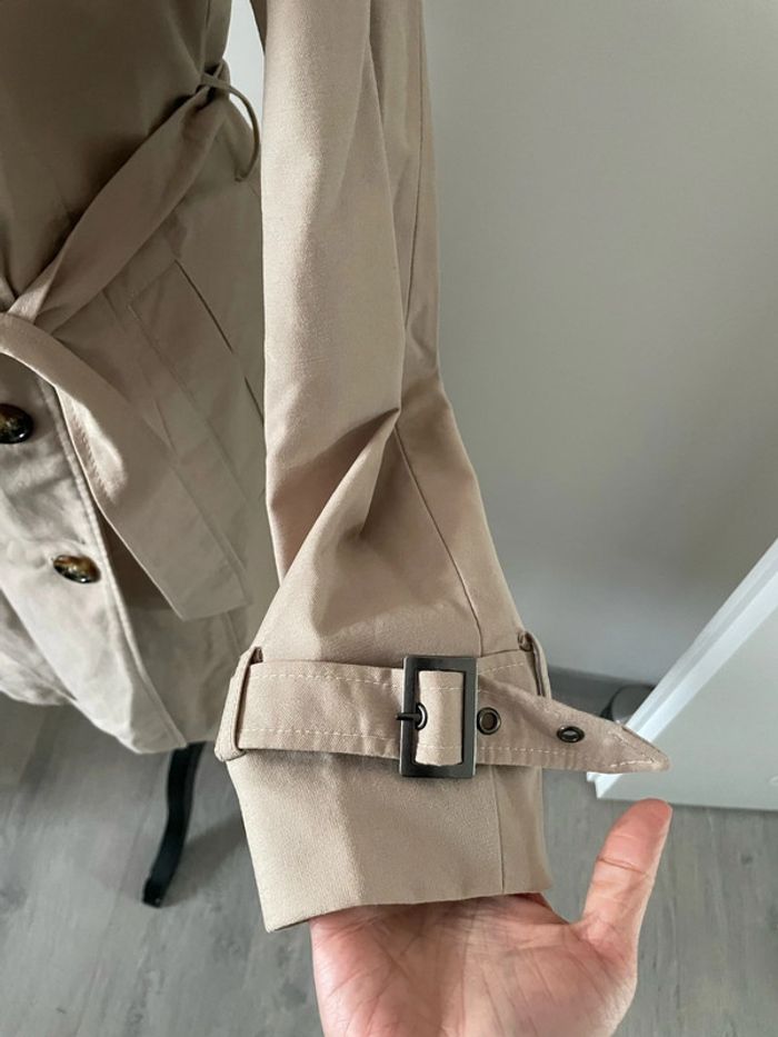 Veste manteau trench beige à manches longues mi long La redoute taille 38 - photo numéro 4