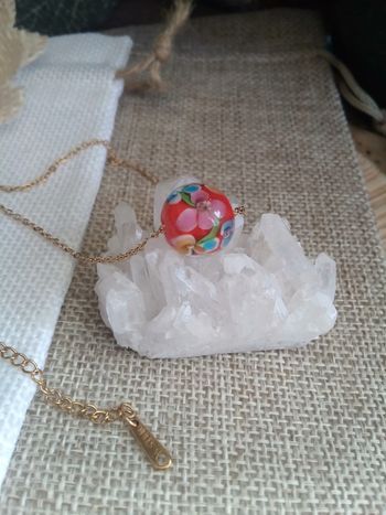 Collier perle de verre bohème