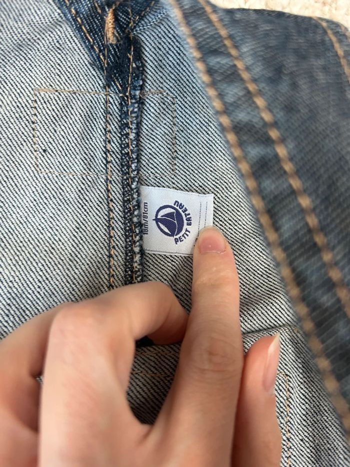 Salopette en jeans neuve garçon - petit bateau - 18 mois - photo numéro 3