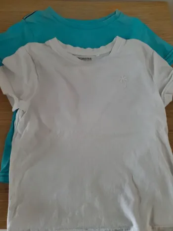 Lot de 2 t shirts uni 4 ans