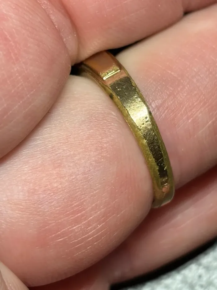 Bague / chevalière plaqué or avec une pierre - photo numéro 4