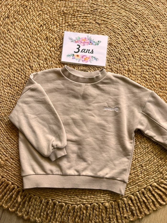 Sweat en coton beige Zara 3 ans