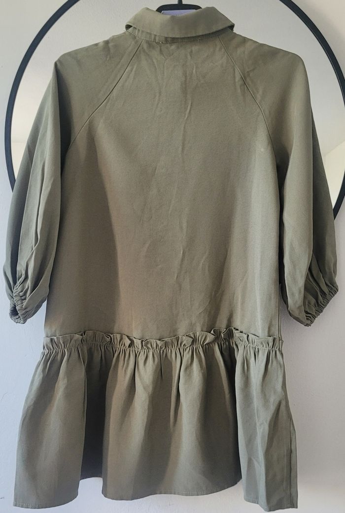 Robe manche longue kaki marque zara - photo numéro 2