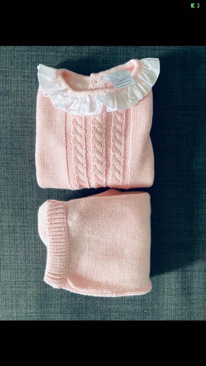 Ensemble fille 2 pièces 6 mois morisketa 100 % coton - photo numéro 8