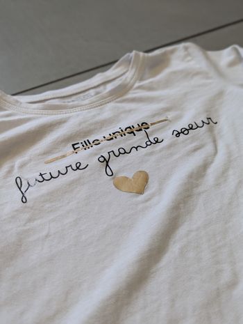 T-shirt manches longues annonce grande sœur