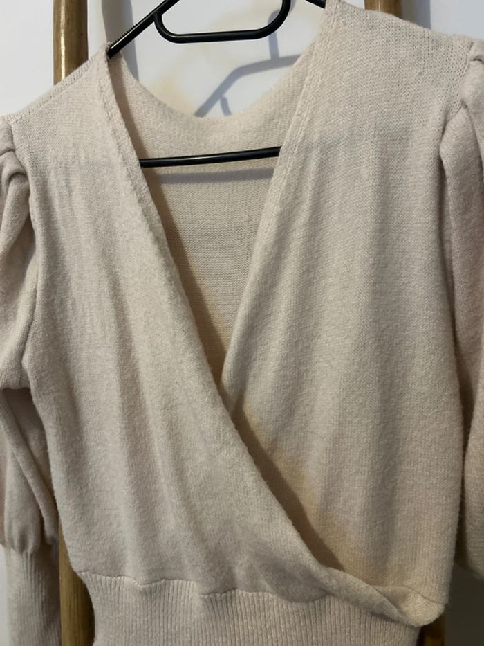 Robe pull beige crème - photo numéro 3