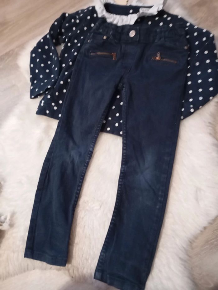 Tenue fille 5 ans pull chic eden et victor + jean sergent major - photo numéro 5