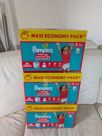 3 cartons Pampers Baby Dry Pants taille 5