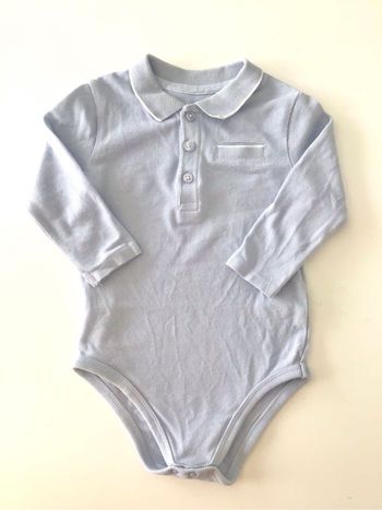 Body polo manches longues 12 mois