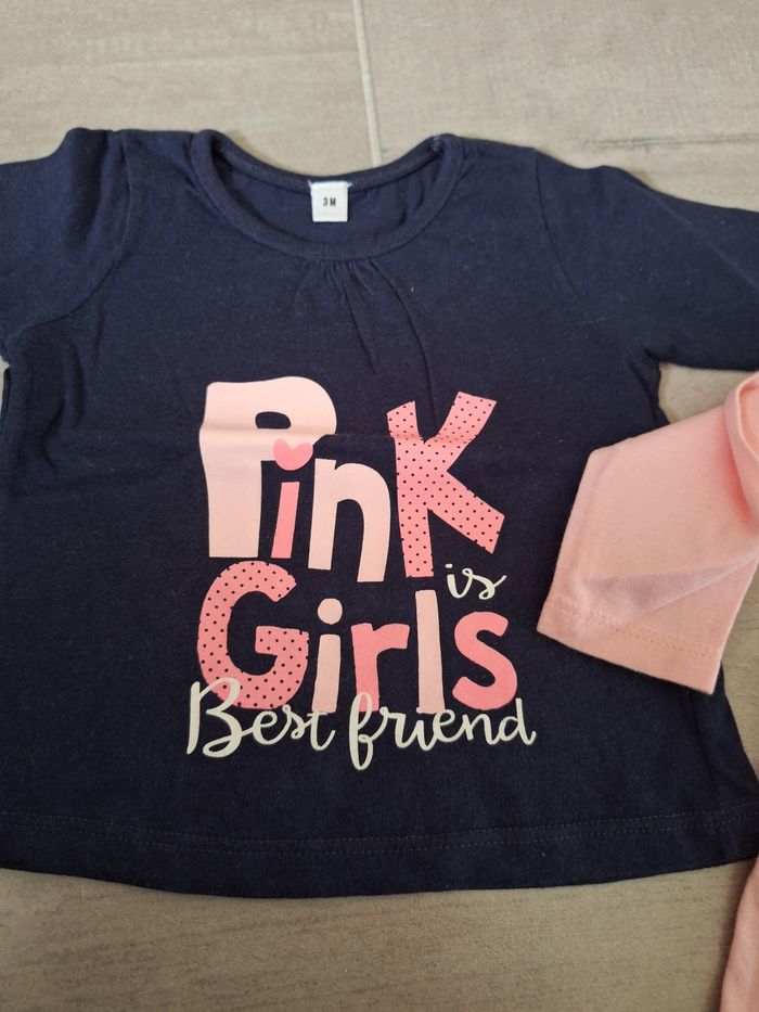 2 tee-shirts manches longues - photo numéro 2