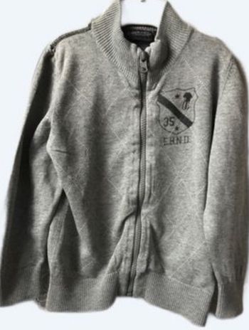 Gilet gris collège 3 ans Earth