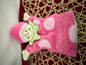Lutin CMP doudou marionnette rose Framboise