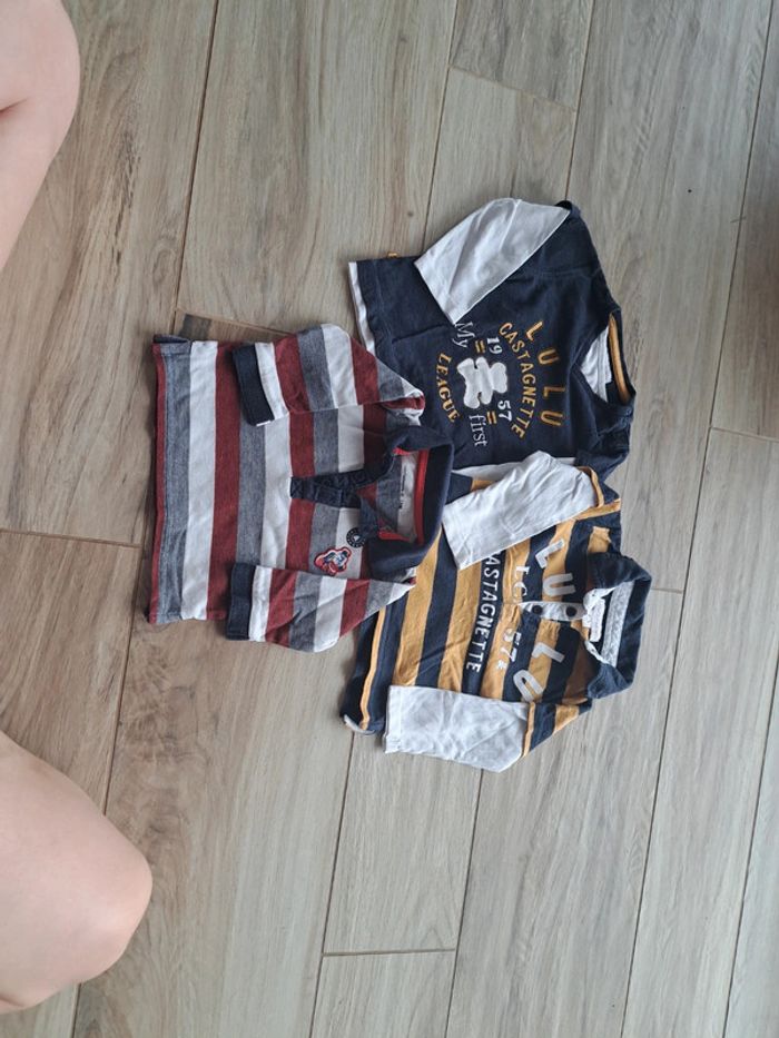 Lot tee-shirt lulu castagnette 6 mois