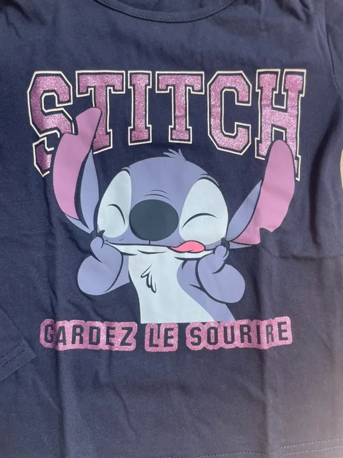 T-shirt Manches Longues Stitch 8 ans - photo numéro 2