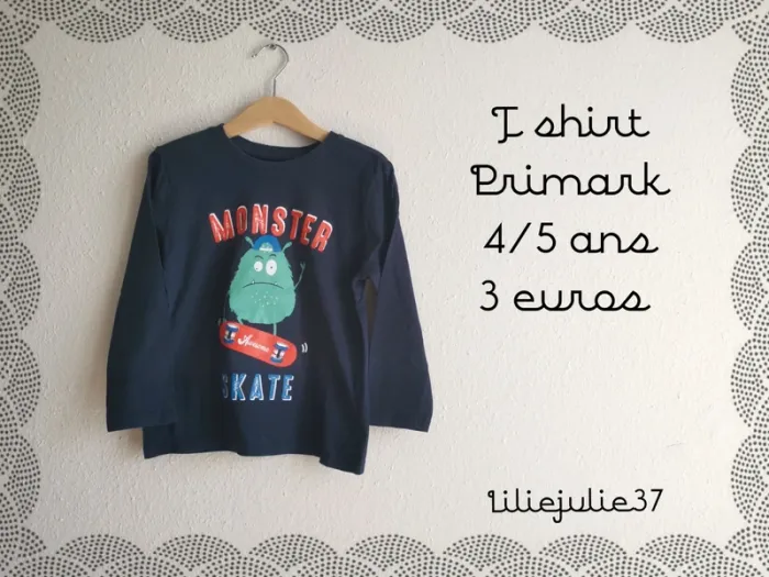 T shirt Primark 4/5 ans