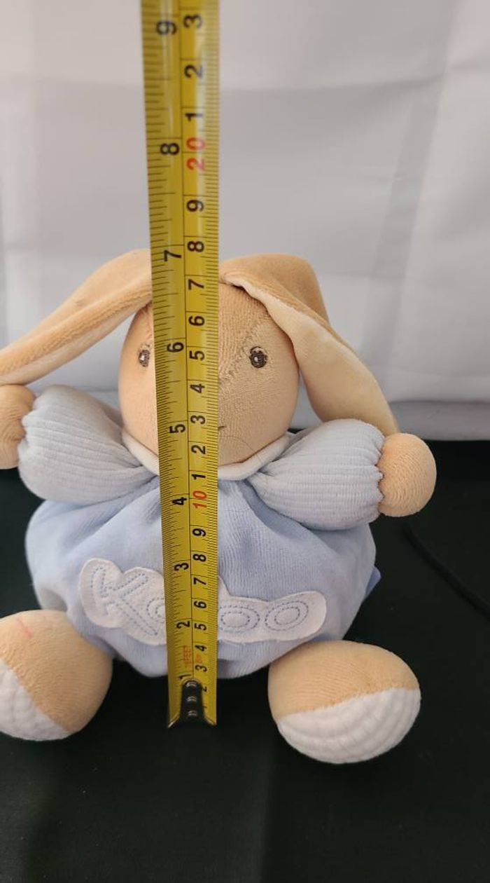 doudou lapin Kaloo bleu et blanc, beige - photo numéro 2
