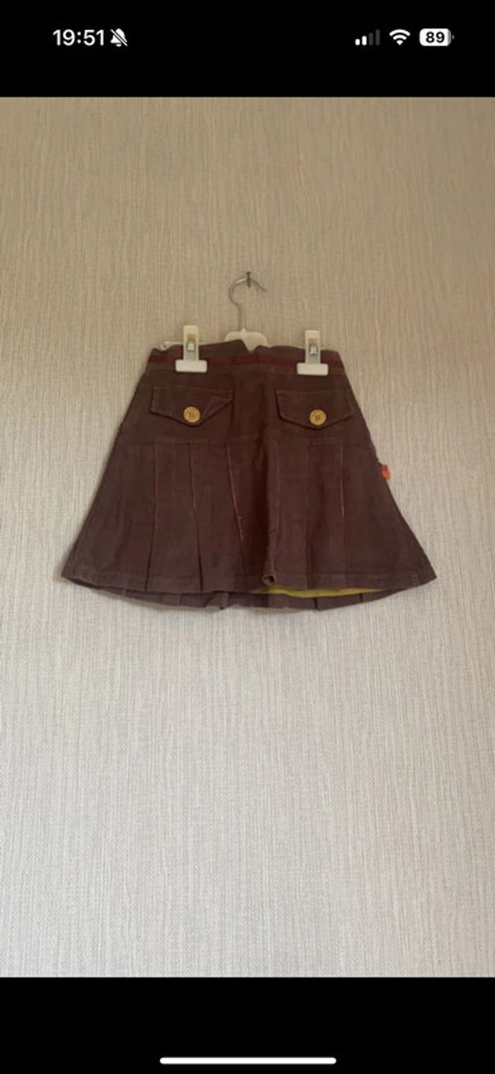 Jupe marron en velours minnie Disney 8 ans - photo numéro 2