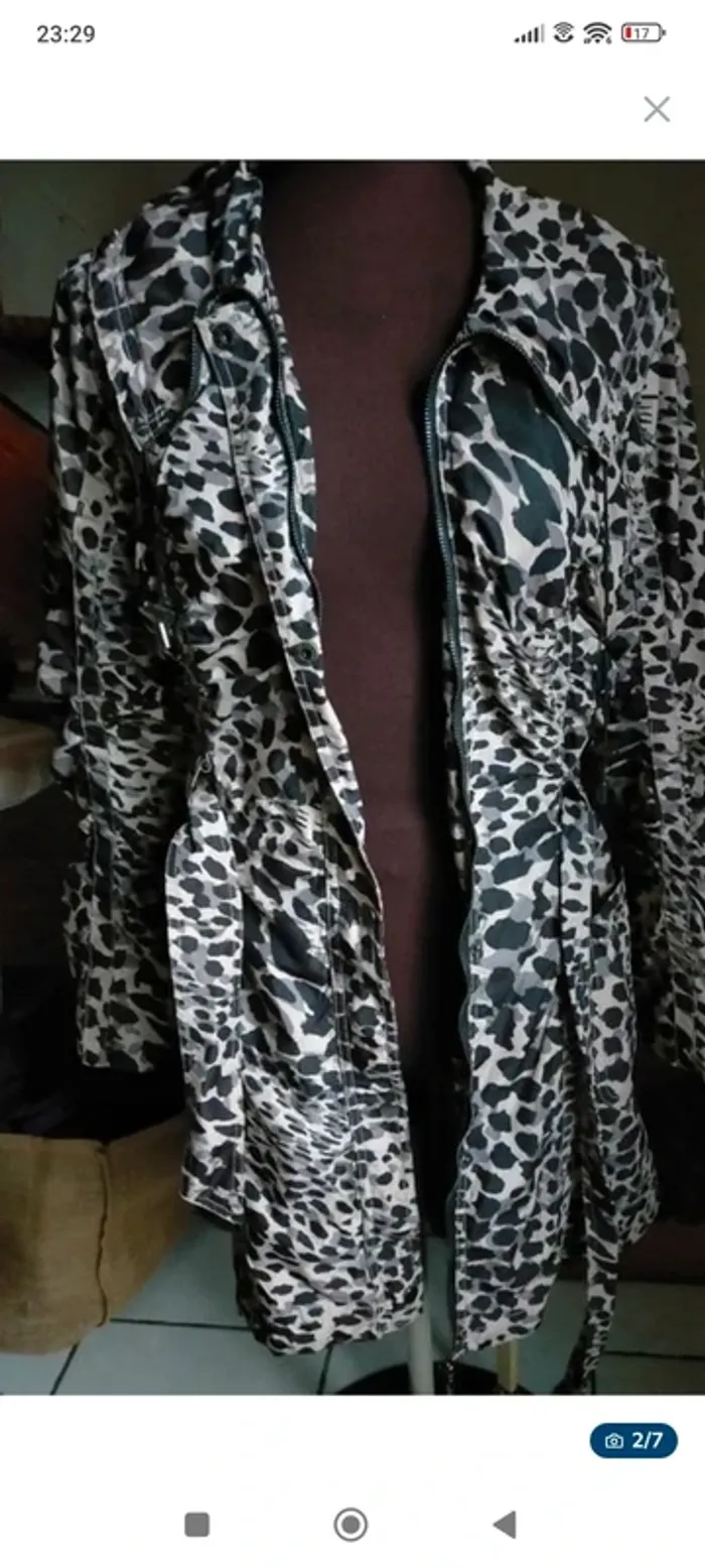Trench leopard jacqueline Riu taille 36 neuf - photo numéro 2