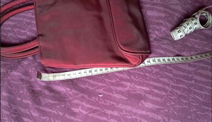 Sac à main, bordeaux moiré, élégant avec ses reflets - photo numéro 5