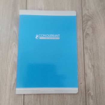 Cahier 21 x 29, 7 cm Conquerant grand carreaux 96 pages bleu
