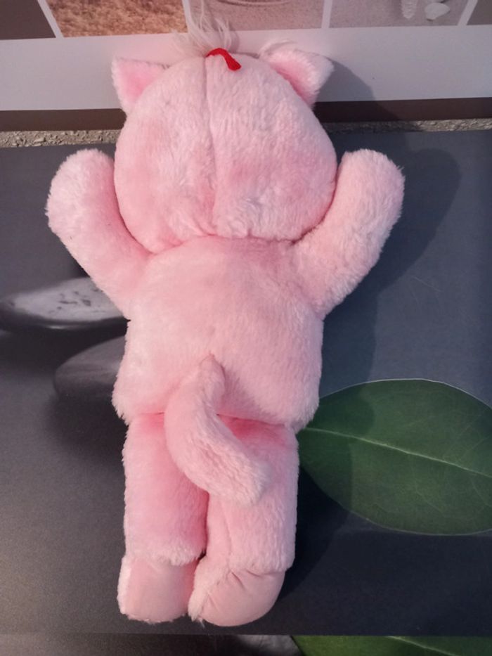 Peluche chat vintage rushton Rubber rose 31cm - photo numéro 5