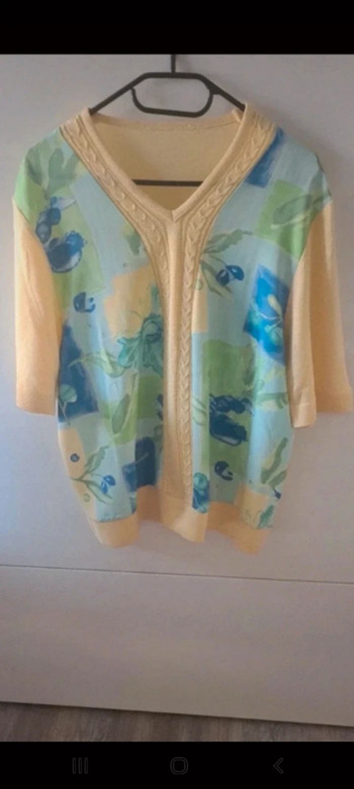 Pull manche courte vintage