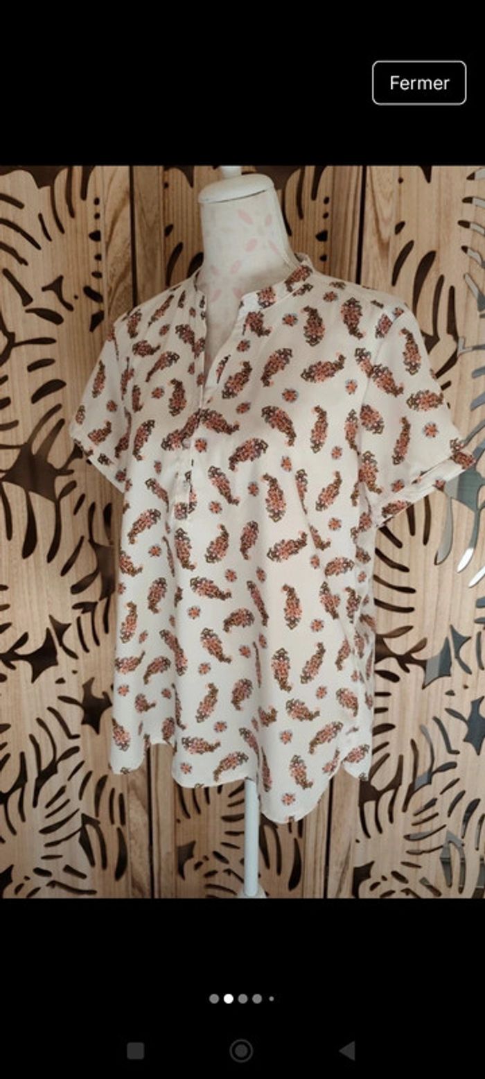 Blouse fluide imprimé T 46 Boteli - photo numéro 3