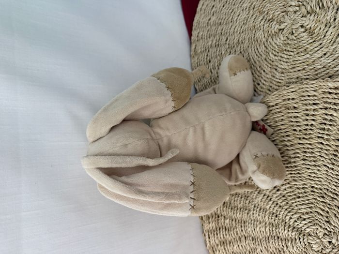 NICOTOY SOS DOUDOU LAPIN ECRU COEUR BEIGE MUSICAL - photo numéro 4