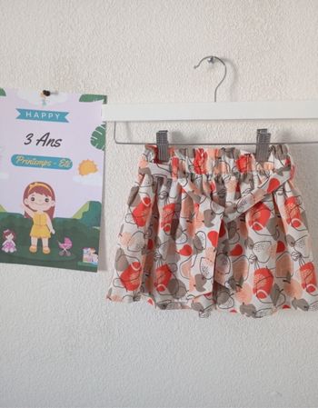 Jupe orange/grise , Printemps/ été , 3 ans