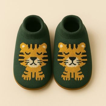 Chaussons confortables avec motif tigre – Neuf, pointures 26/27 – 2€ seulement