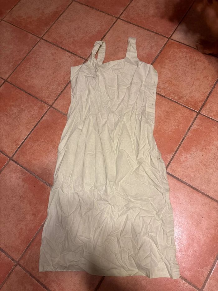 Robe verte lin / coton